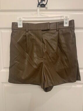Steve Madden Brown Faux Leather Shorts